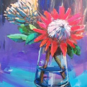 Two Proteas in a glass